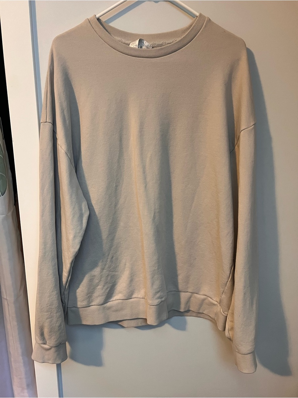 ALO Yoga Men's Crewneck Sweater in Light Beige